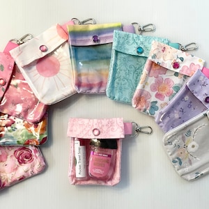 Doorzichtig minizakje aan de voorkant sleutelhangerclip 3 x 4 (verpakking van 5+) kleine houder vrouwen ID creditcard lippenbalsem kleine toiletartikelen verjaardagsfeestje bruids gunsten