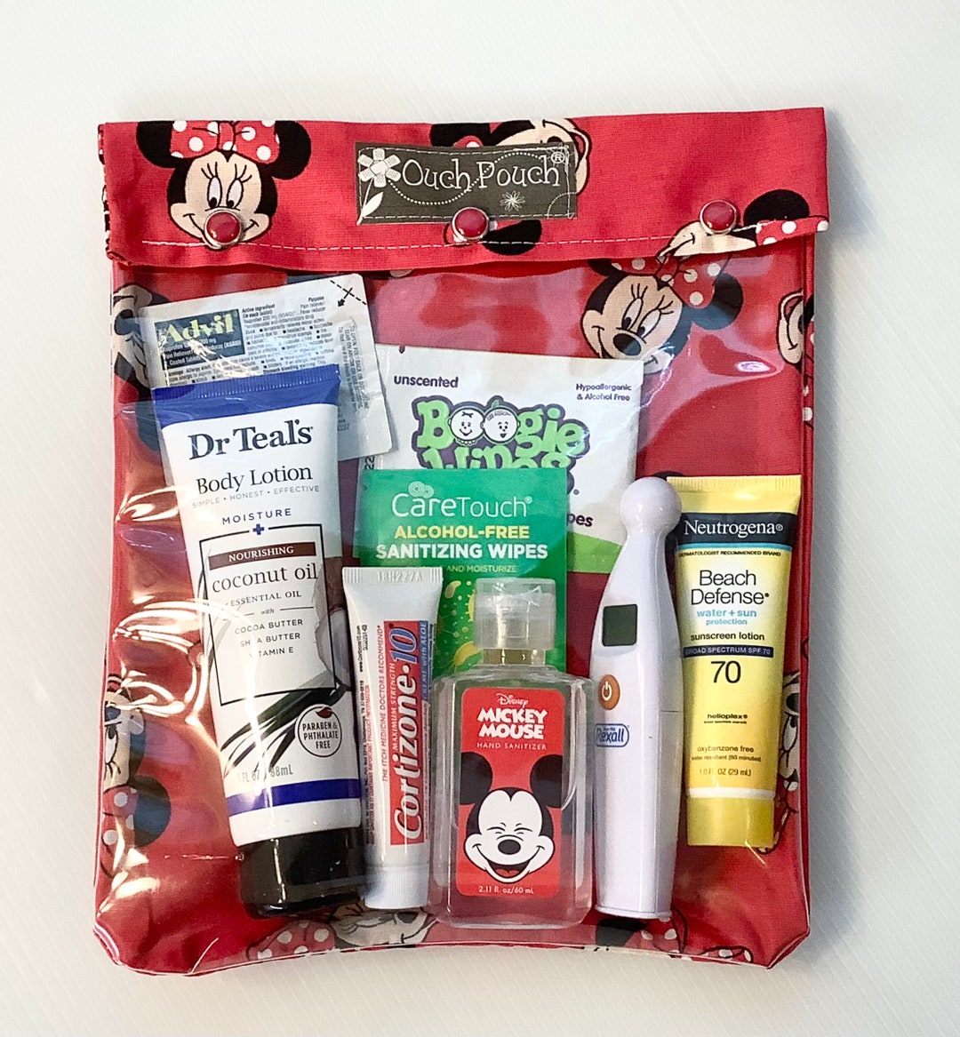 Minnie Mouse 8x10 Clear Front Ouch Pouch First Aid Girls Baby Diaper ...