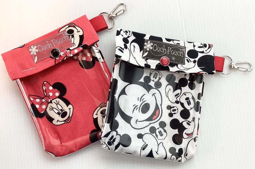 Mickey / Minnie Mouse (1) Ouch Pouch Clear Travel Organizer Clip Bag ...