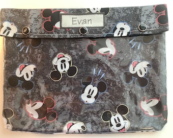 Mickey Mouse Ouch Pouch 7x9 Clear Pocket Organizer First Aid Medications Cosmetics Disneyland Park Cruise Essentials Travel Bag TSA