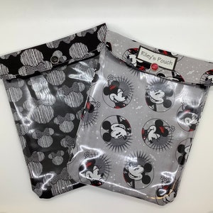 Mickey Minnie Mouse Disney Park Bag Ouch Pouch 2 Pack Clear Front Medical First Aid Supplies Backpack Organizers Baby Gift Personalize 6x8 image 1