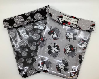 Mickey Minnie Mouse Disney Park Bag Ouch Pouch (2 Pack) Clear Front Medical First Aid Supplies Backpack Organizers Baby Gift Personalize 6x8