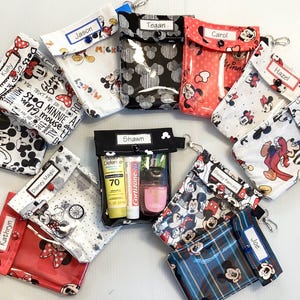 Disney Topolino e Minnie Mouse, confezione da 10+ sacchetti trasparenti con chiusura a scatto, 4x5, per pannolini, borse, zaini, organizer, Park Cruise, Fish Extender, regalo personalizzabile
