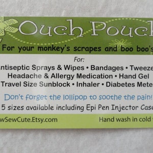 Mickey / Minnie Mouse (1) Ouch Pouch Clear Travel Organizer Bag First Aid Cosmetics Kids Disney Park Cruise Fish Extender 5x7 Personalize image 7