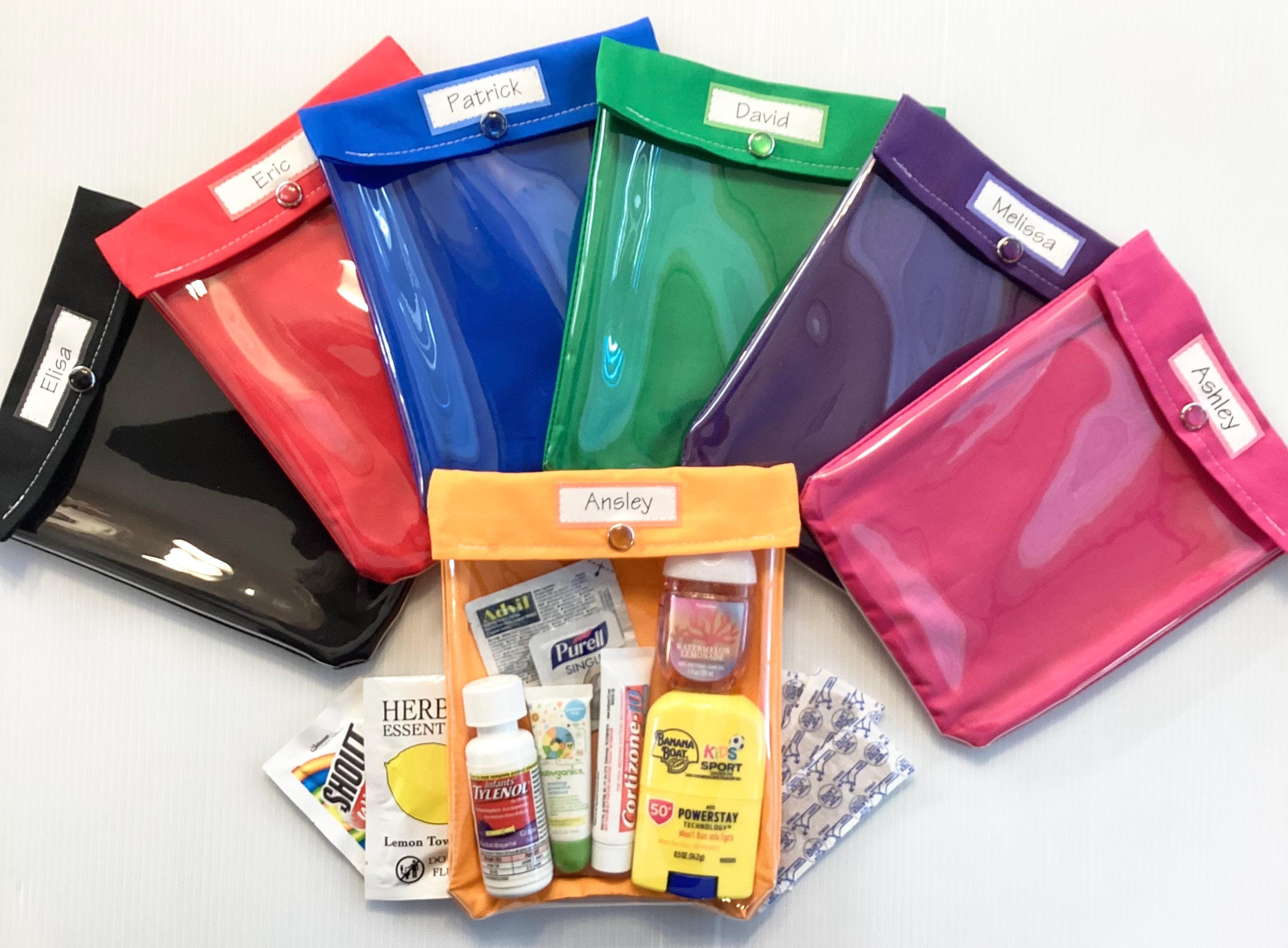 Ouch Pouch Assorted Colors Clear Pocket Travel Sports Gym