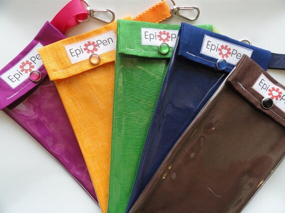 EpiPen Carrier Clear Pocket Clip Pouch Holds 2 Allergy or Diabetes In…