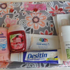 Japanska flickor genomskinlig framvävd tygpåse 7x9 Ouch-påse kosmetika medicinsk första hjälpen-kit reseblöjväska babytillbehör arrangör bild 8