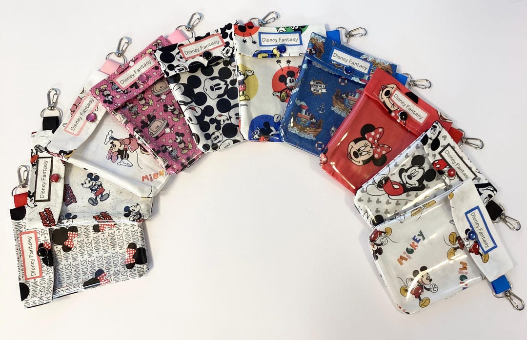 Mickey & Minnie Mouse 5 Pack Random Clear Front 4x5 Ouch Pouch Disney ...