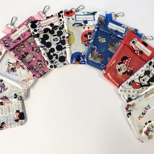 Mickey & Minnie Mouse 5 Pack Klare Vorderseite 4x5 Ouch Beutel Disney Cruise Fish Verlängerung Geschenk Erste Hilfe Kit Make Up Geldbörse Organizer Pixie Dusting