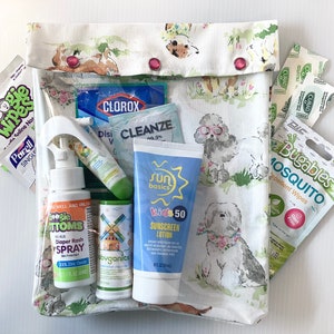 Vintage Hunde Klar Vinyl vorne Beutel 8x10 Tote Erste Hilfe Kit Baby Mädchen Windel Tasche Organizer Personalisieren Kleinkind Vorschulbedarf 50% Rabatt