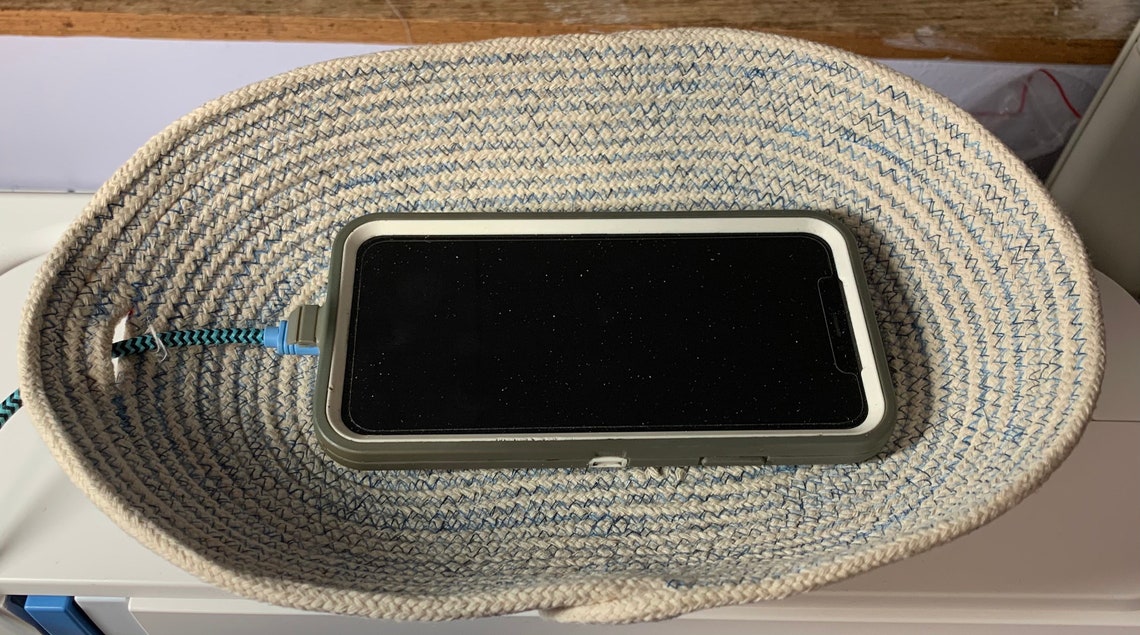 Cell phone charging basket Etsy
