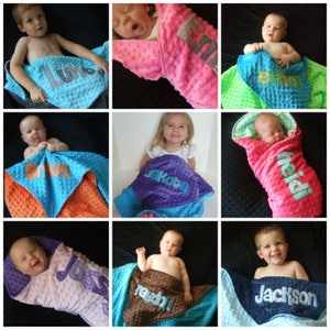 Blanket ONLY in 2 shades of cuddle dimple minkey fabric by Tried and True Designs image 3