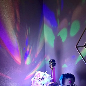Hexcore rotating light. Arcane inspired Hextech nightlight. Viktor cosplay. Jayvik