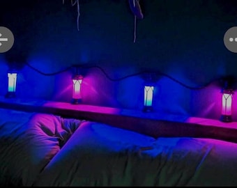 Jinx and Powder shimmer vial string lights. USB lit. Arcane inspired