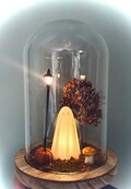 Ghost Terrarium Halloween Handmade Spooky Pumpkin Light Diorama - Cute lamp - Desk Pet Gift - Autumn Decor