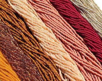 Autumn Collection Seed Bead Hanks – Size 11/0 Czech Rocailles