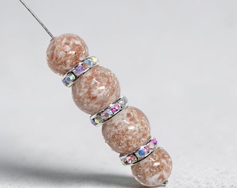 Rhinestone Rondelle Spacer Beads, 12mm
