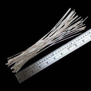 Silver Headpins, 4&quot; length, 21ga, (25 pc)