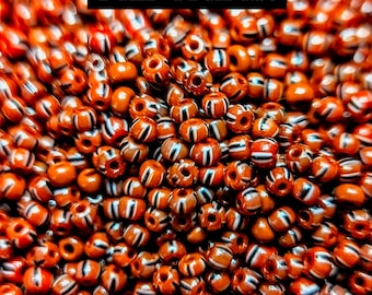 Red and Black 12/0 Seed Bead Jars