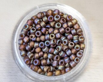 Frosted Topaz AB 11/0 Seed Beads