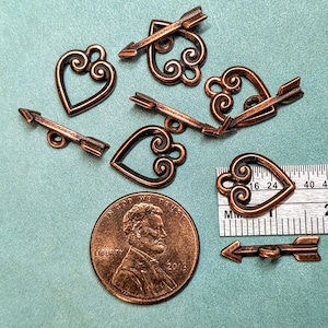 Tierra Cast Toggle Clasp Heart, Copper-Tone