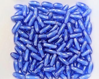 Blue Vintage Japanese Rice Beads