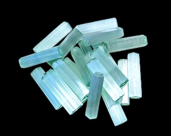 Vintage Light Green Satin Glass Beads