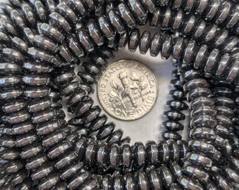 Hematite 6mm Rondelles, 125 Beads