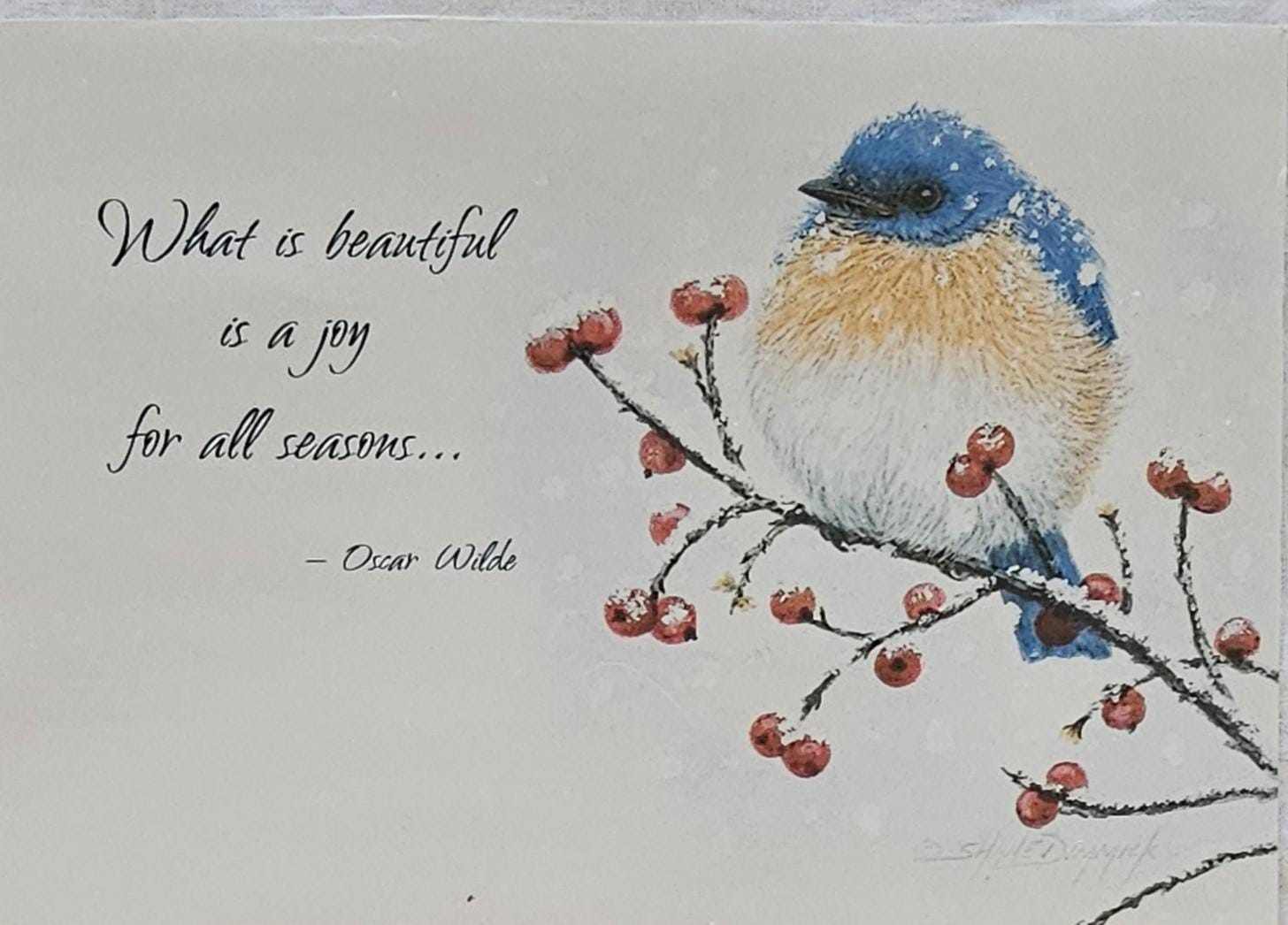 Hand Embroidered Border With Picture of Eastern Yellow Robin Covered ...