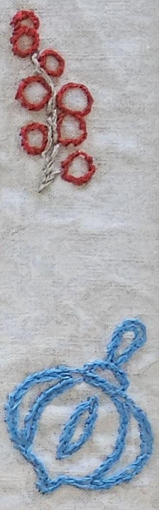 Hand Embroidered Border With Picture of Eastern Yellow Robin Covered ...