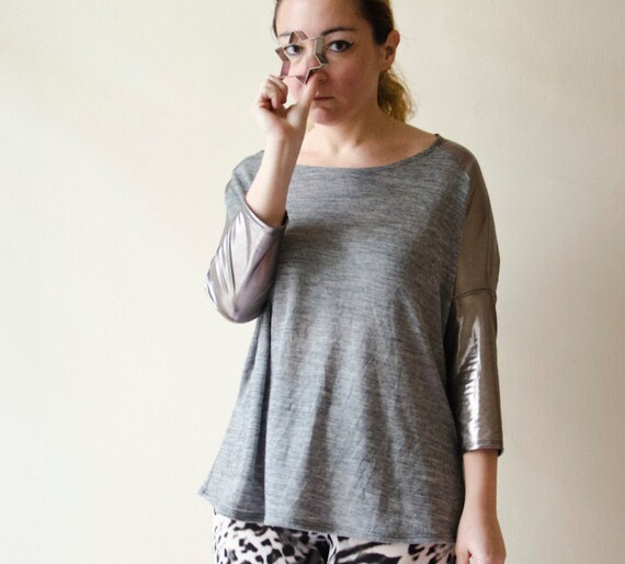 silver batwing top