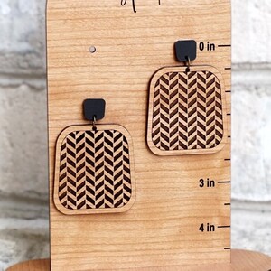 SVG Chevron Boho Earrings - 2 Sizes