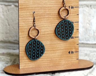 SVG Boho Sweater Earring Bundles - Two Shapes -  Two Toppers - Four Options