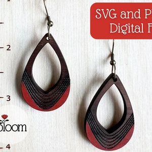 Scoop Striped Teardops 2 Sizes  SVG - Digital File