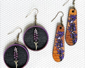 SVG Lavender Earring Bundle