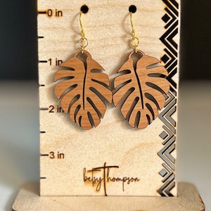 Monstera Leaf EarringsSVG