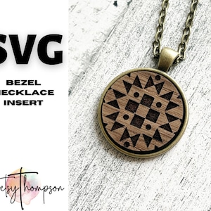 SVG Aztec Necklace Bezel Insert