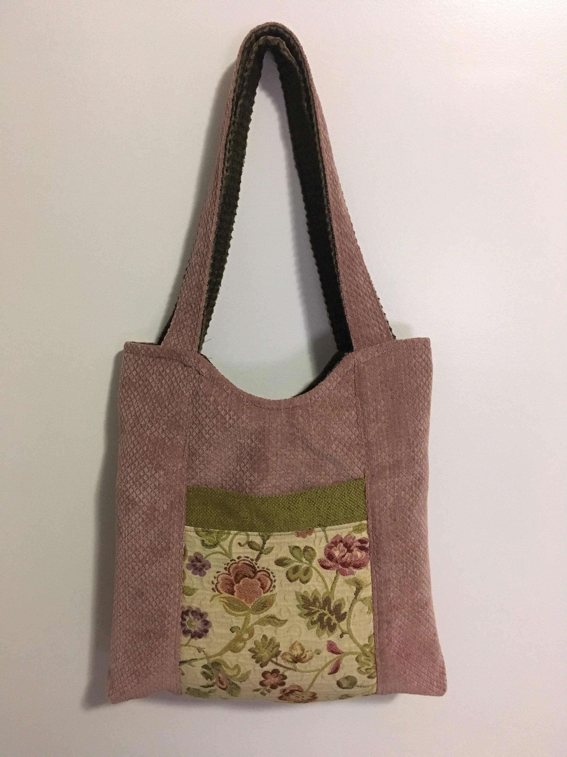 Pink and Green Reversible Tote Bag Purse - Etsy