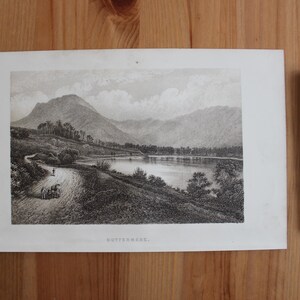 Vintage Gravur von Buttermere (Lake Gau) Original 1895 Druck