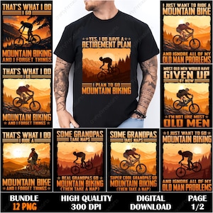 Mountain Biking Png, Mountain Bike Graphic, Old Man Cyclist Art, Grandpa Rider Print, Forget Things Art, Funny Bike Sublimation