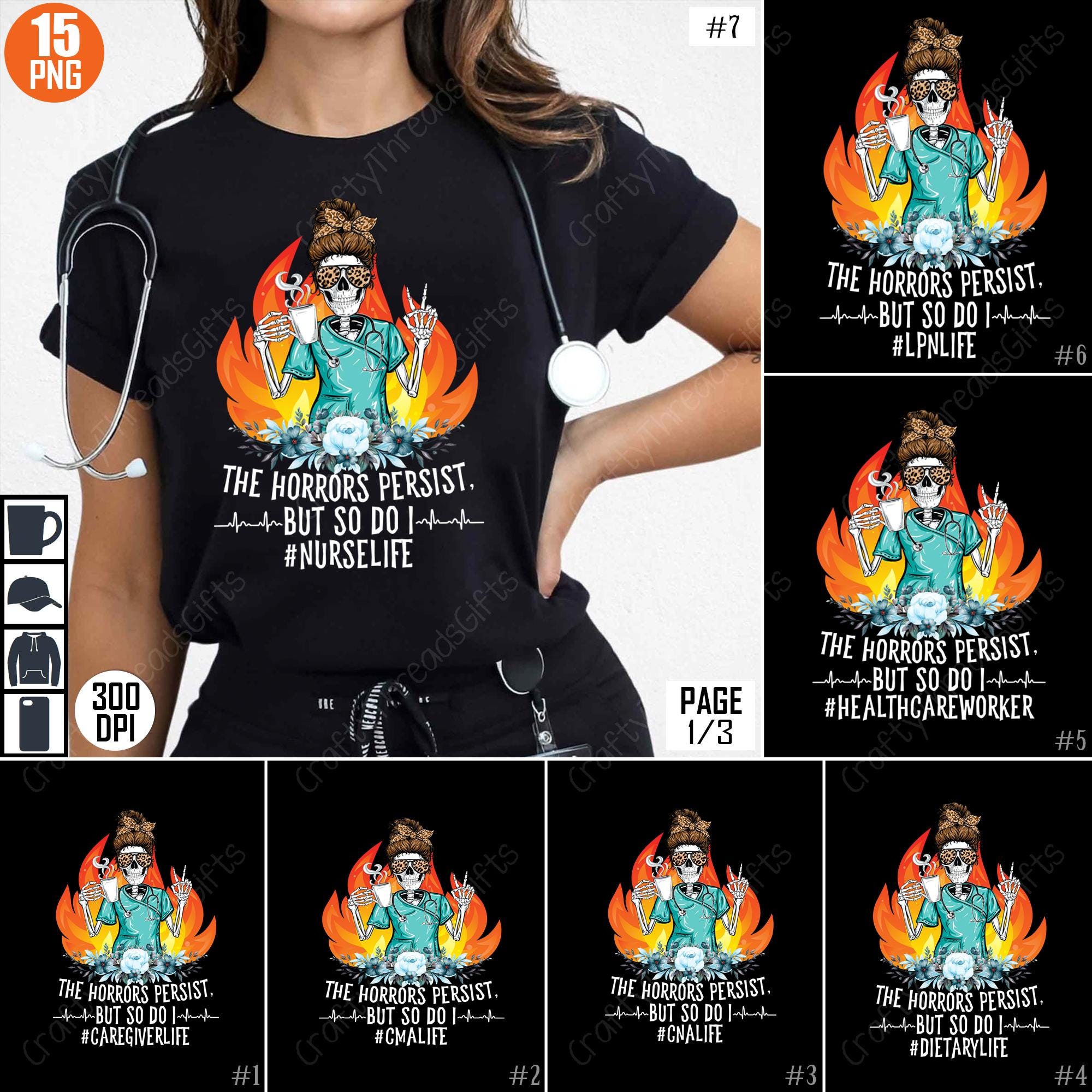 Nurse Life PNG Bundle, Healthcare Worker Sublimation Design, Nurse