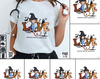 Nurse Life PNG, Halloween Nurse Png, Love Nurse Sublimation, CMA Shirt Design, Funny Medical PNG, Witch Hat Nurse Clipart, Fall Png