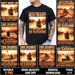 Kayaking Png Bundle, Forget Things Art, Old Man Kayaker Png, Grandpa Boat Graphic, Retirement Plan File, Retro Water Sport, River Design