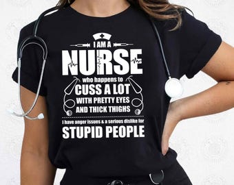Nurse Shirt Sublimation Design PNG, Funny Nurse Shirt Digital Design, Cuss Word Nurse PNG, Pretty Eyes Nurse Shirt Design, Nurse Gift Idea