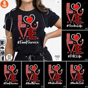 Love Stethoscope PNG, Medical Sublimation Design, Healthcare Worker Clipart, Nurse Life PNG, Digital Download, Valentine Day Nurse Design