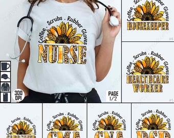 Nurse PNG Bundle Sublimation Design, Coffee Scrubs Rubber Gloves, Healthcare Worker Digital Download, Nurse Life Clipart, Medical PNG Art