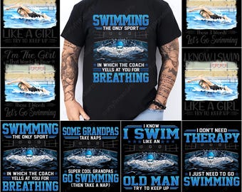 Swimming Coach PNG, Swimming Grandpa Art, Swim Life Design, Funny Swimmer Graphics, Retro Pool Sports Bundle, Grandpa Hobby, Swim Team PNG