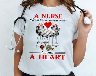 Nurse Shirt Sublimation Design, Nursing Appreciation Gift PNG, Heart Touching Nurse Quote Design, RN Digital Download, Nurse Life Printable