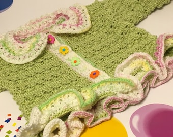 READY TO SHIP       Handmade Knit Toddler Cardigan   Acrylic Light Weight Yarn  Size 1 to 2 years