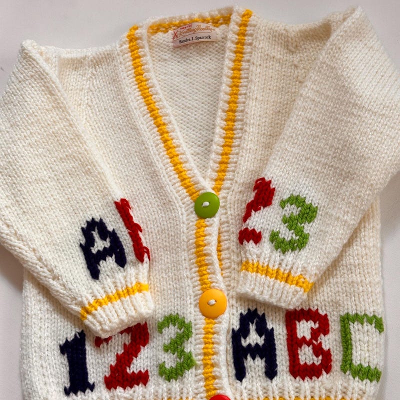 Toddler Girl Classic Knit Cardigan-White main image 0